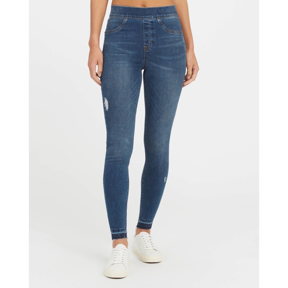 SPANX | Distressed Ankle Skinny Jeans